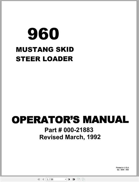 repair manual for mustang 960 skid steer|mustang skid loader parts lookup.